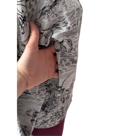 ATHLETA Balance Eden Floral Zipped Jacket Hoodie Sweatshirt S Gray - Picture 12 of 15